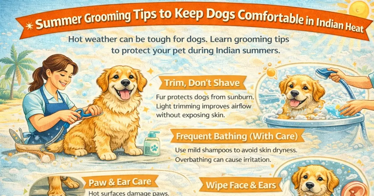 Summer Grooming Tips to Keep Dogs Comfortable in Indian Heat